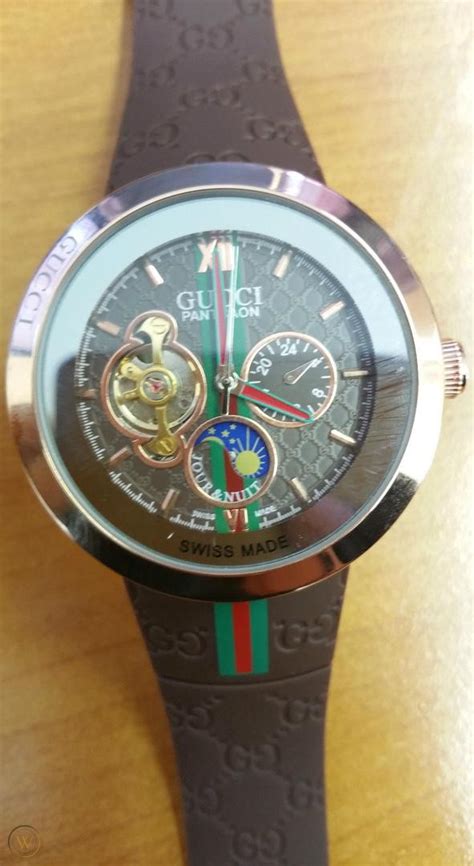 gucci pantcaon white dial|gucci pantcaon watch value.